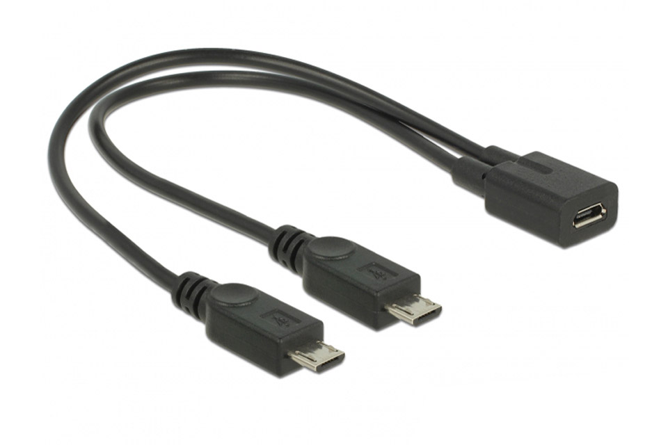 DeLOCK Micro USB-splitter (1 hun til 2 han)