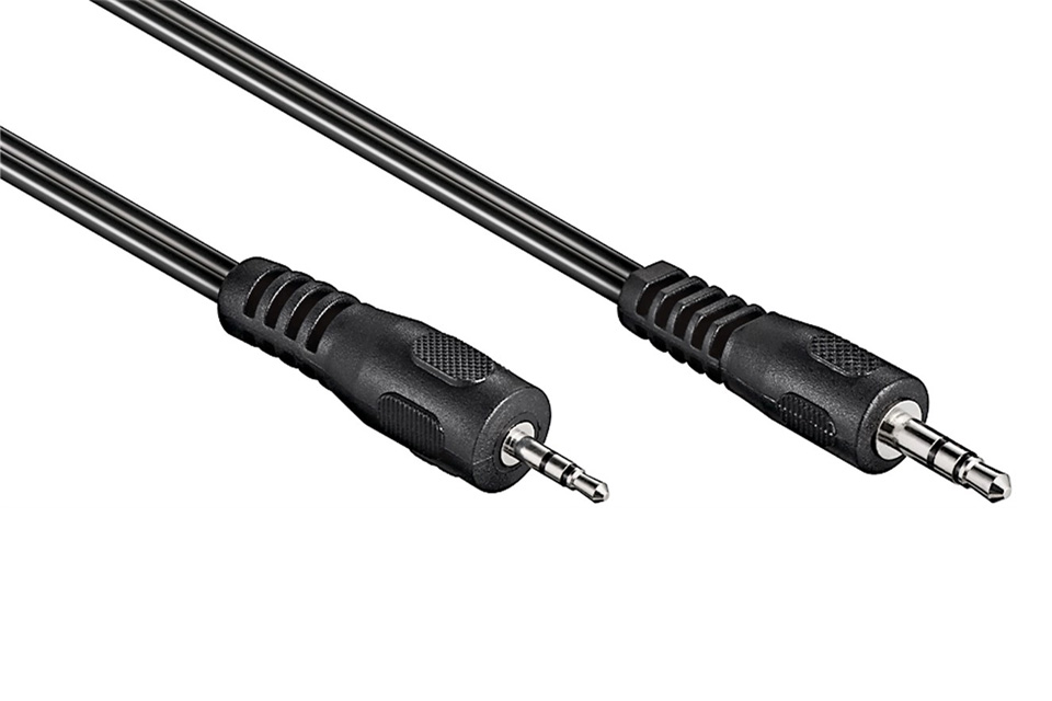 Câble audio Jack 3.5 mm stéréo mâle/mâle (2.5 mètres) - Câble
