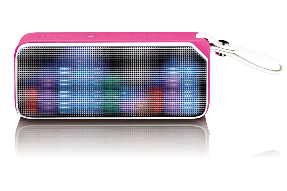 Lenco BT-191 Bluetooth speaker with lights -  Pink front