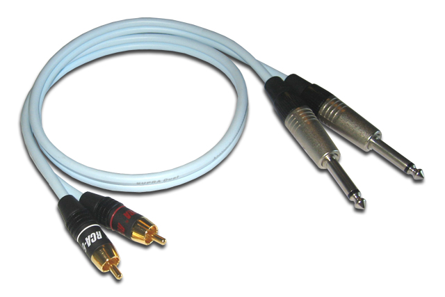 SUPRA Dual 6.3 mm. Jack – RCA stereo audio cable