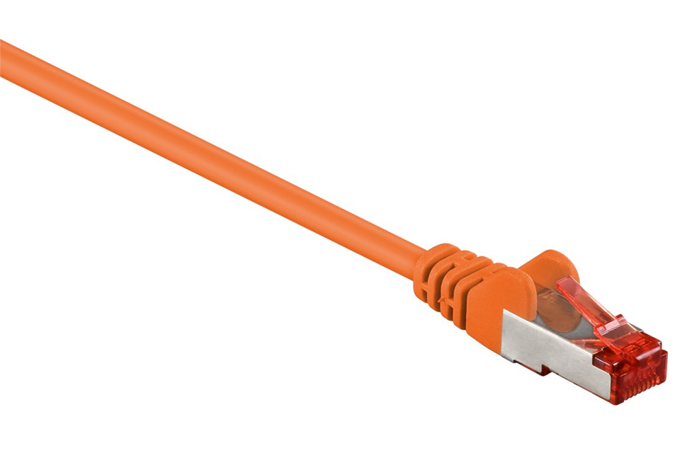 Network cable, Cat 6 S/FTP, orange