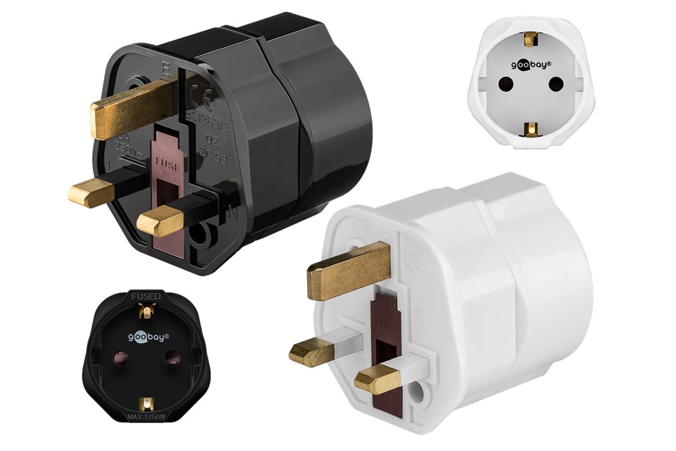 goobay Schuko to UK Plug Adapter 230V/240V favorable buying at our shop