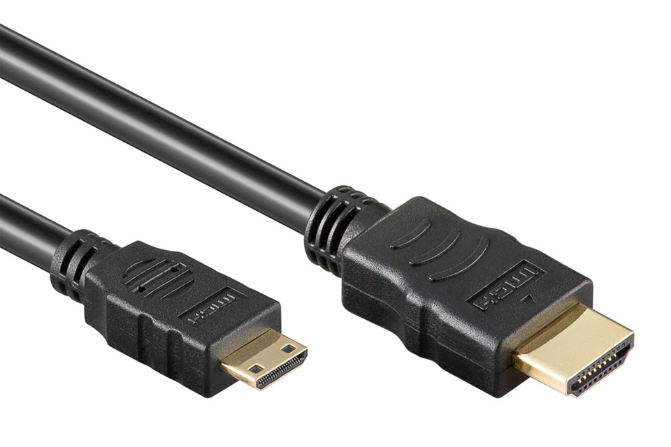 Begyndelsen På hovedet af pen Goobay Mini HDMI to HDMI cable (HDMI type A to C)