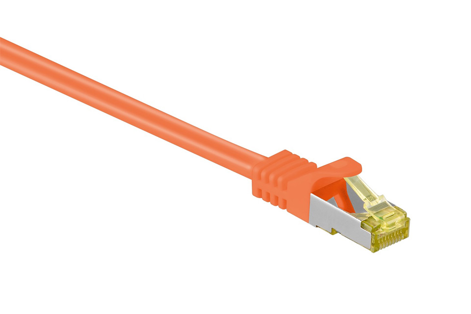 CAT 7 S-FTP patch cable, LSZH – Orange