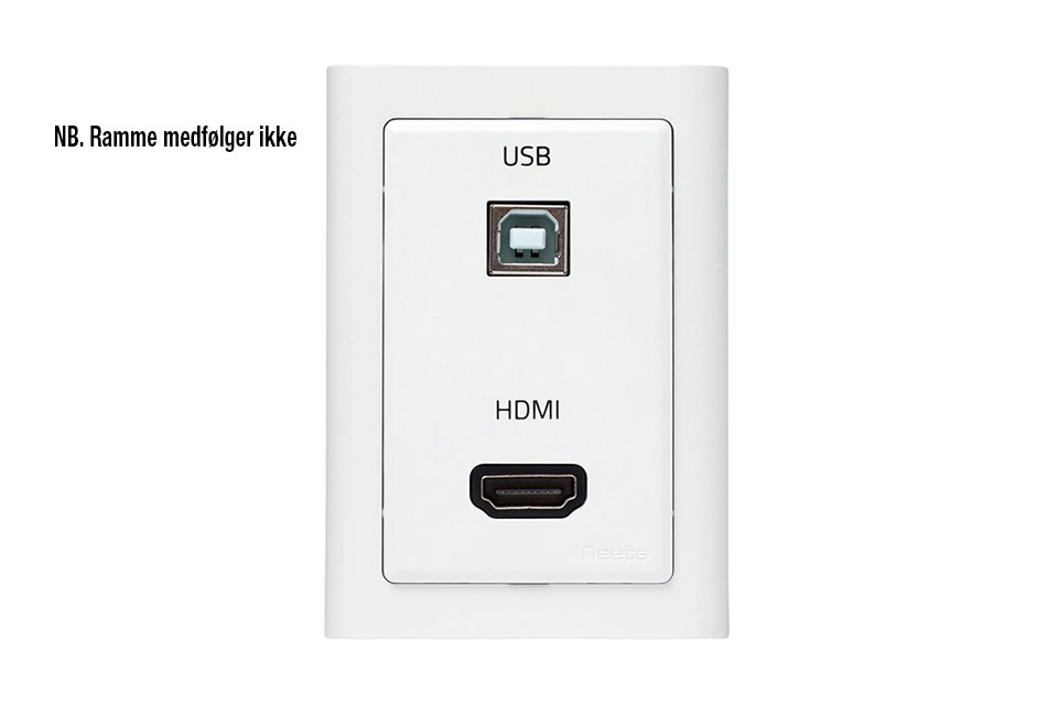 alligevel bevægelse Tåre Biamp USB B and HDMI wall plate outlet for LK FUGA®(USB 2.0)