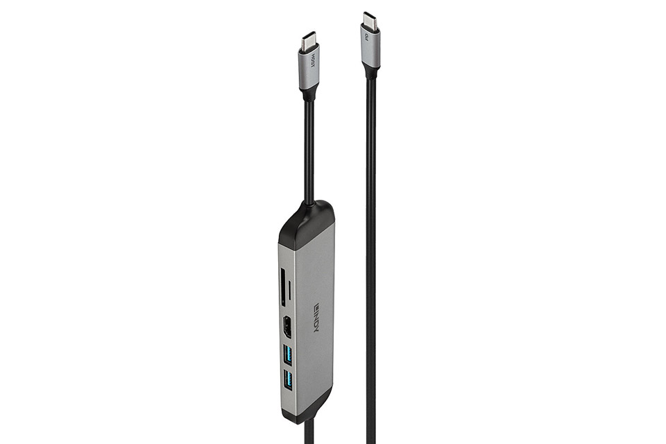 Lindy USB-C dock (HDMI, SD, microSD, USB-A)