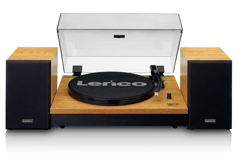 Lenco LS-300 turntable with separate speakers (15 Watt) -  Wood