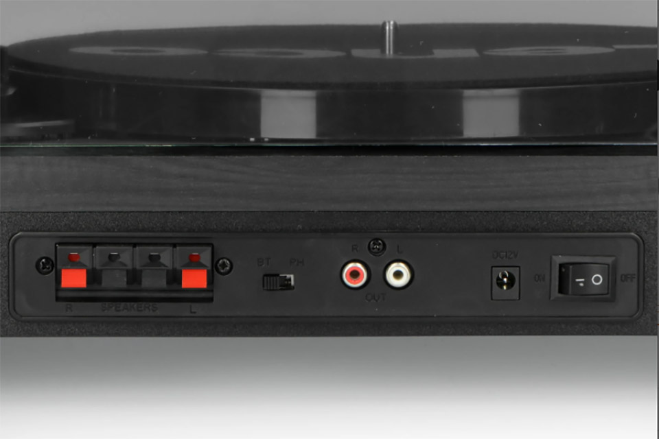 Lenco LS-300 turntable with separate speakers (15 Watt) -  Black back