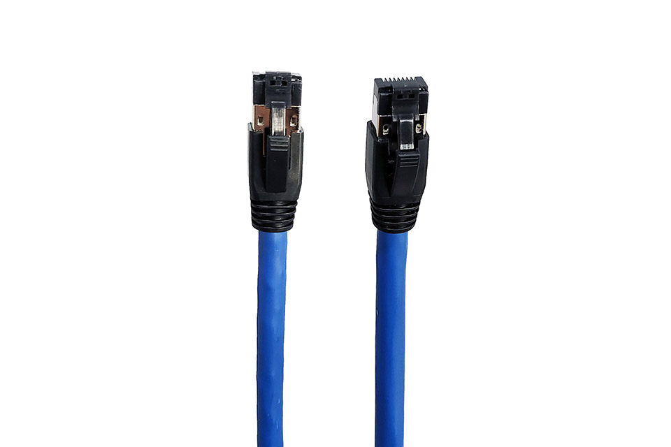CAT 8.1 S/FTP PIMF LSZH shielded RJ45 ethernet cable - Blue