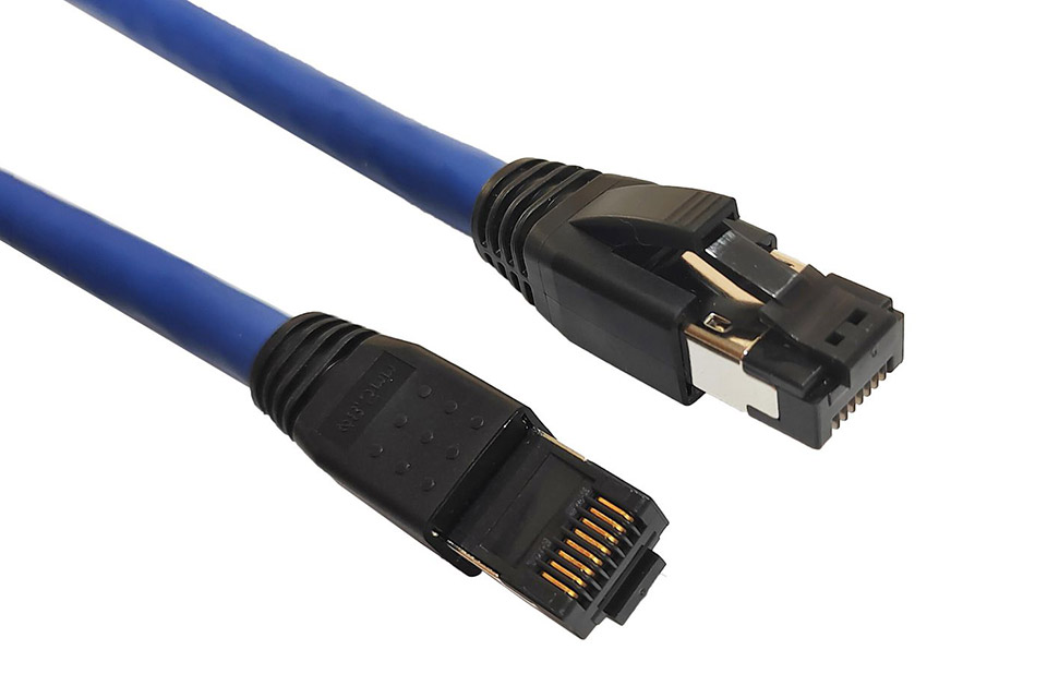 CAT 8.1 S/FTP PIMF LSZH shielded RJ45 ethernet cable - Blue