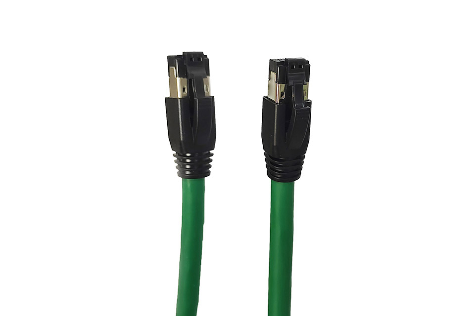 CAT 8.1 S/FTP PIMF LSZH shielded RJ45 ethernet cable - Green