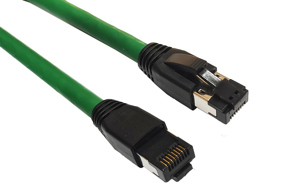 CAT 8.1 S/FTP PIMF LSZH shielded RJ45 ethernet cable - Green