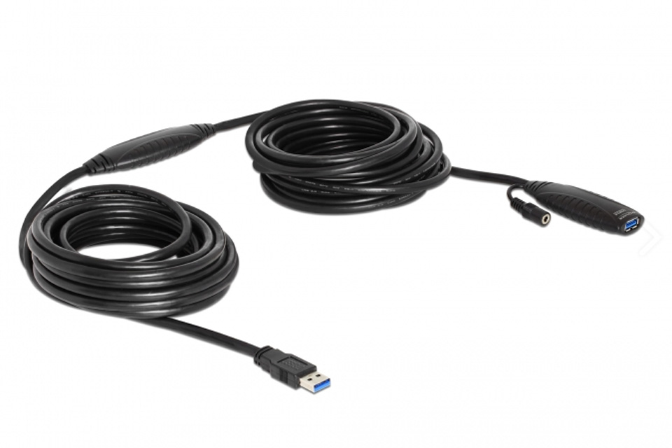USB 3.2 Gen 1 forlænger/ booster kabel, 10 meter