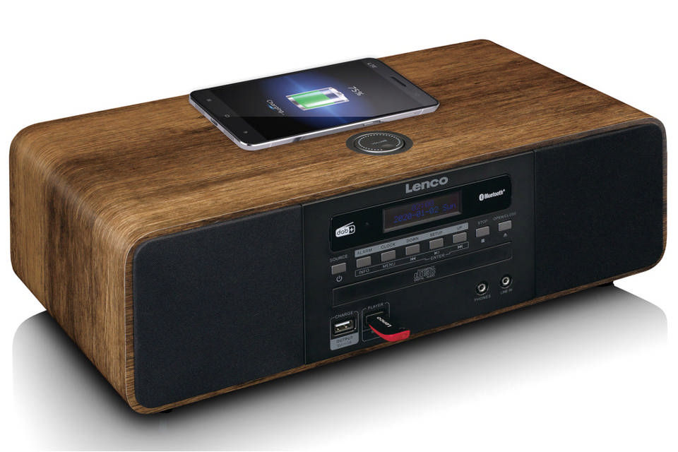 Lenco DAR-051WD radio with FM/DAB+, CD, Bluetooth and Qi