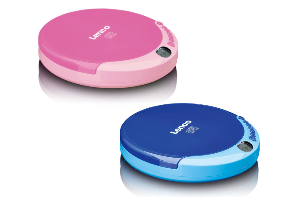 Lenco CD-011 portable CD-player - Blue and pink