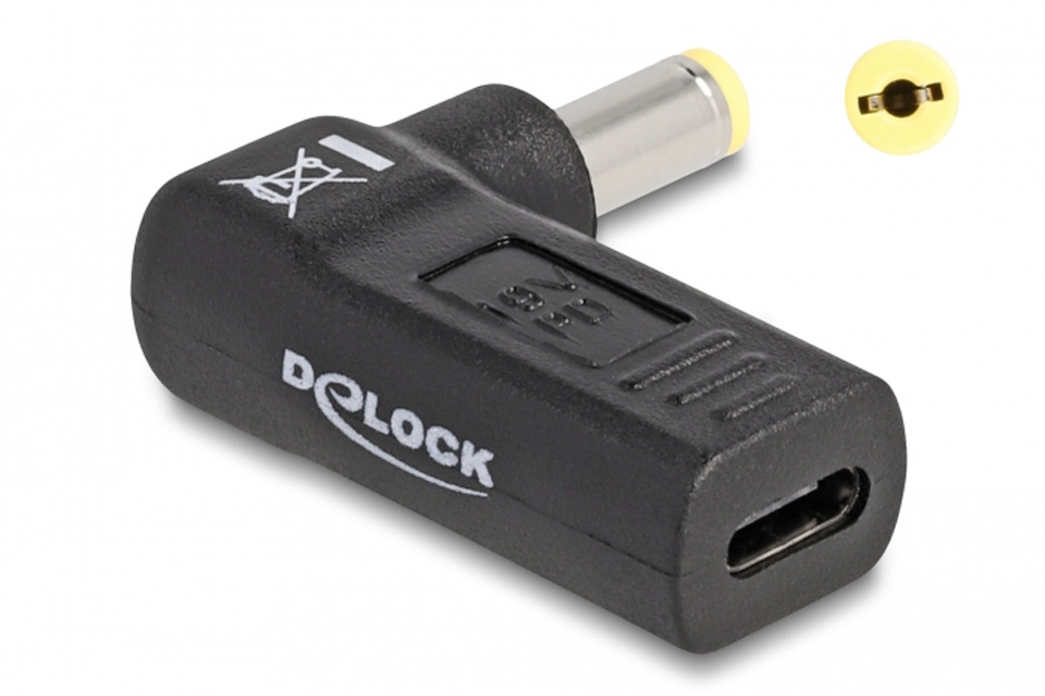 DeLOCK USB-C til bærbar oplader adapter, Acer (5,5 x 1,7 mm.)