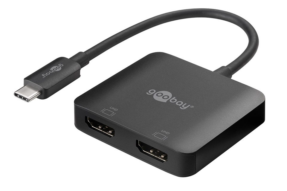 USB-C multiport dual HDMI adaptor (USB-C male to 2x HDMI)