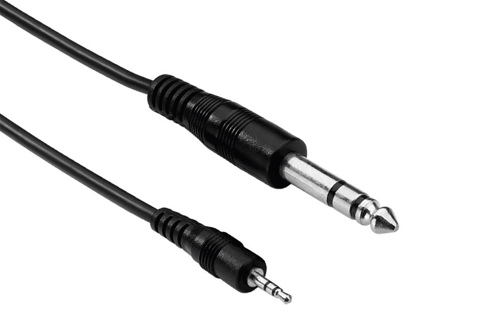 Monacor 6,3 mm. jack for 2,5 mm. microjack cable
