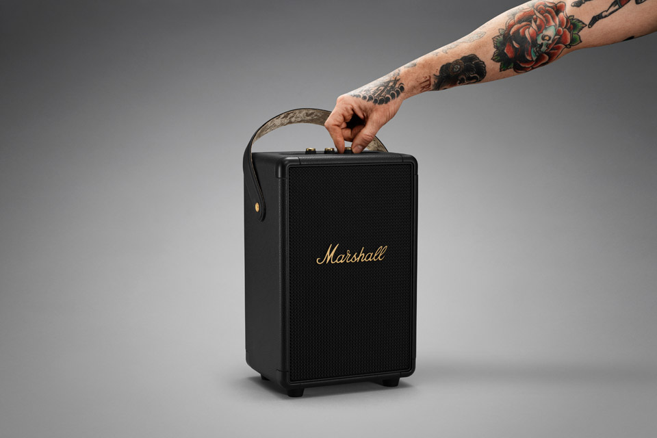 Marshall Tufton bluetooth speaker, black and brass