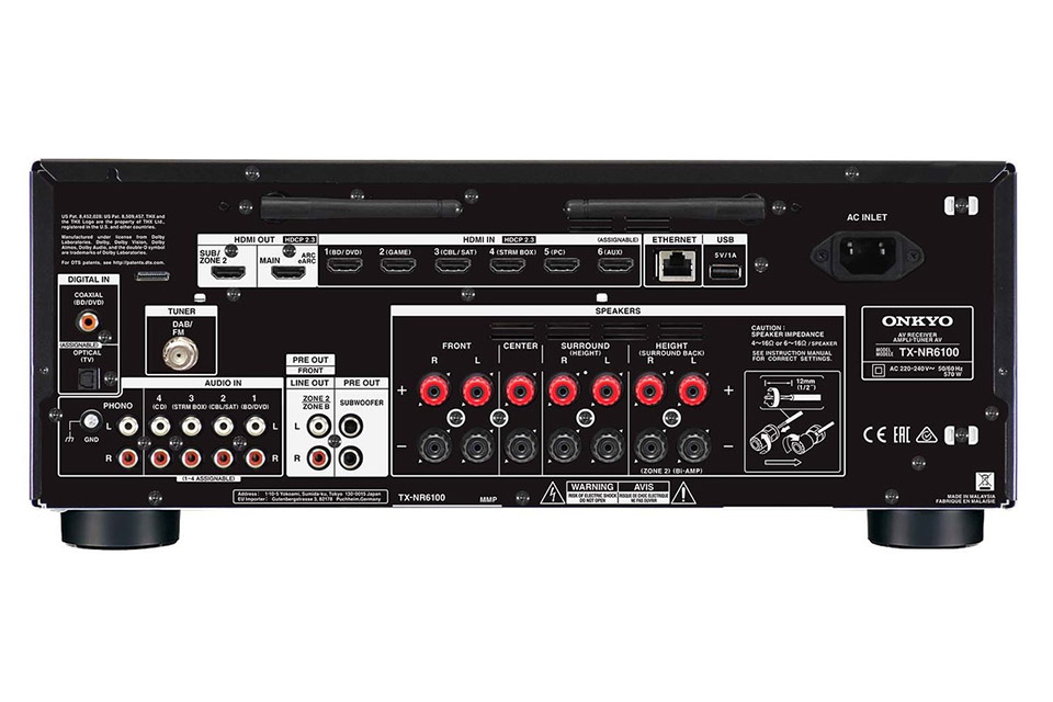 Onkyo TX-NR6100 surround receiver, black