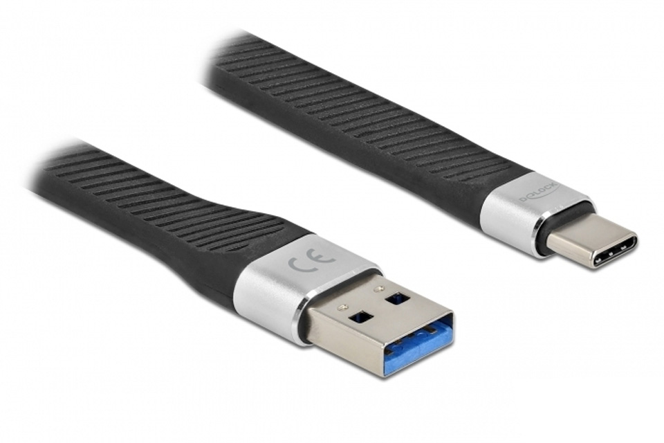 DeLOCK USB 3.2 Gen 1 USB-A til USB-C fladt kabel