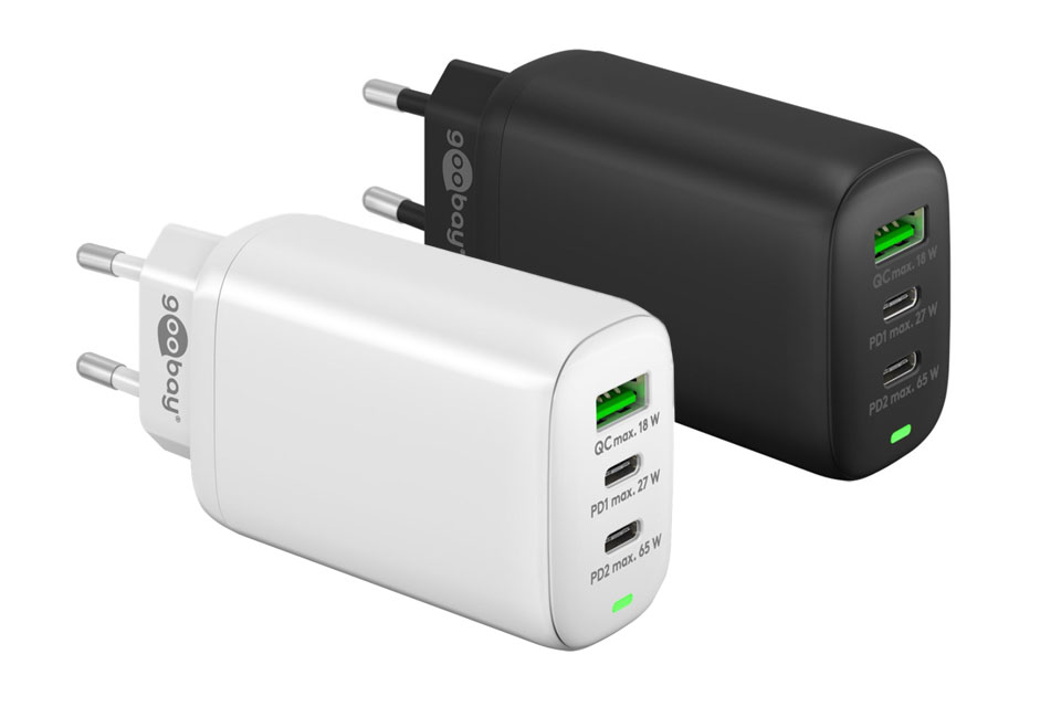 Beukende arm garage 3-port USB-A / USB-C charger (65W PD/QC 3.0)