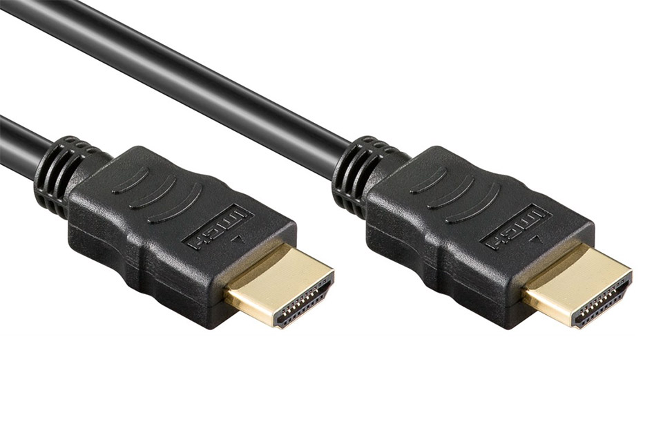 saltet Shaded Male High Speed HDMI kabel - sort