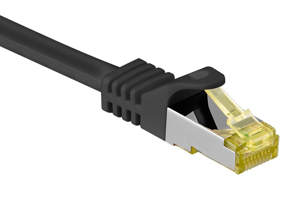 CAT 7 S-FTP patch cable, LSZH - Black