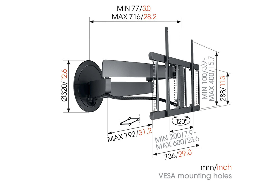 Vogels TVM 7675 motorized wall mount
