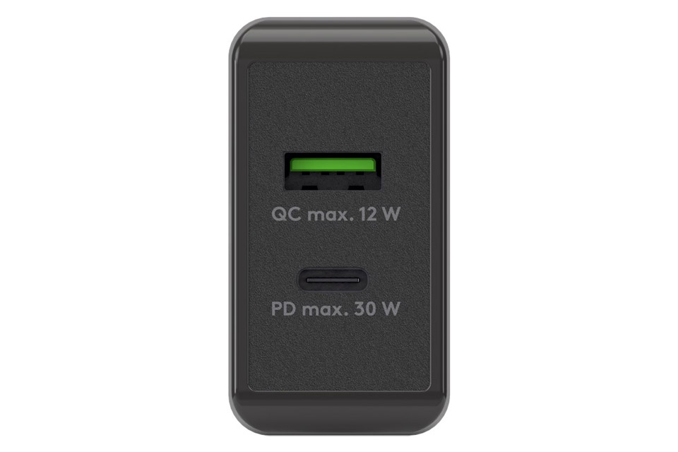 Double USB charger (12W + 30W PD/ QC 3.0)