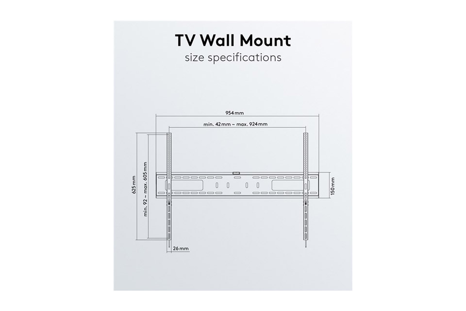 Goobay Fixed Wall Mount XL pour TV de 43 à 100 - Support mural TV -  Garantie 3 ans LDLC