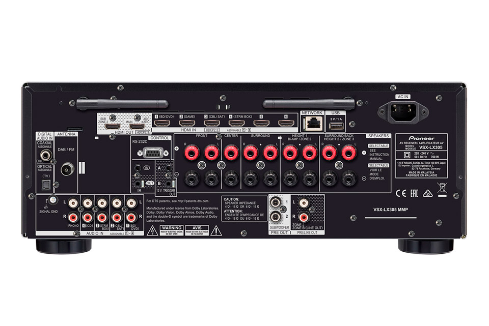 Pioneer VSX-LX305 9.2 Surround receiver, Black