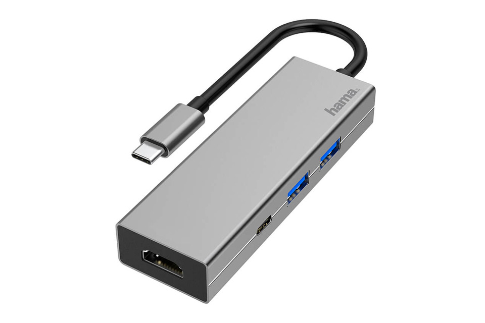 Multiport adapter (USB-C male to USB-A, USB-C and HDMI)
