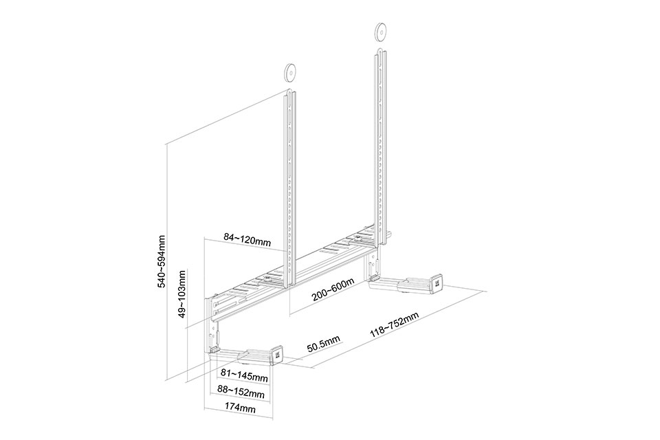 One For All Support Universel Pour Barre De Son - WM5360 - Fixation Sur Téléviseur, Supporte Jusqu'à 8 Kg