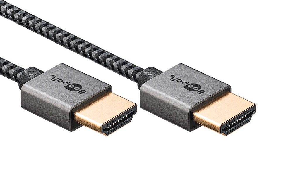 Goobay Adattatore HDMI Angolare 90° Con Contatti Placcati Oro, 8K@60Hz, 48 Gbps, Supporta EARC, HDR, Per TV E Console