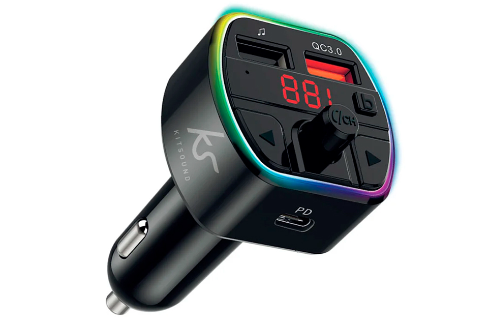 thumbnail image 2 of KitSound MYFM2 Bluetooth Wireless FM Audio Converter For Car – Hands-Free & Charging 2 of 5