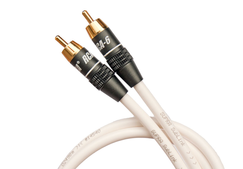 SUPRA SubLink mono subwoofer audio cable