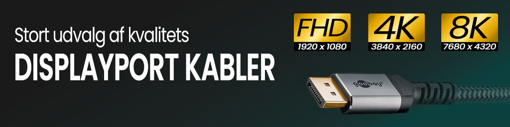 DisplayPort kabler banner