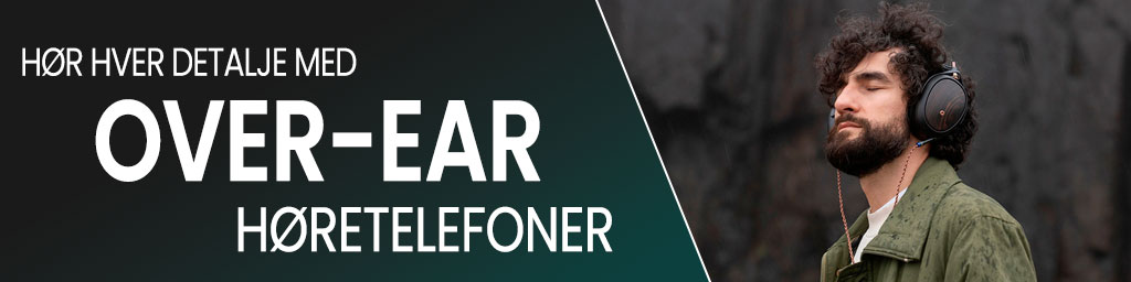 Over ear høretelefoner banner