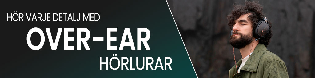 Over ear hörlurar banner