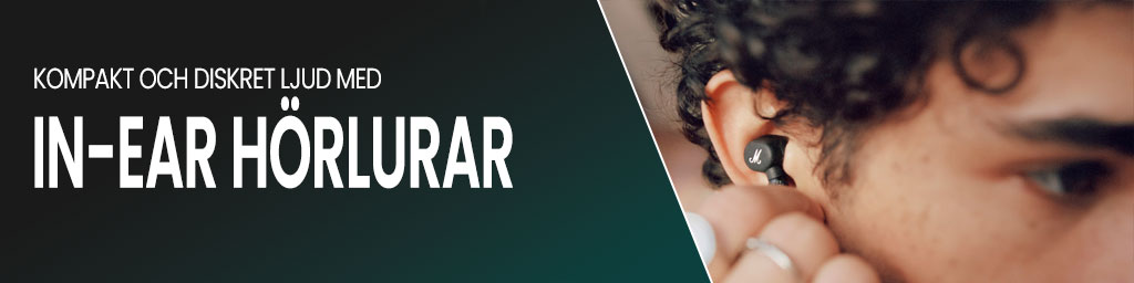 In ear hörlurar banner