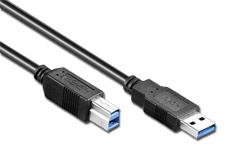 USB 3.0 A to B cable icon