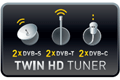 Inbyggd Twin HD-tuner