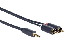 3,5 mm. MiniJack – Phono RCA stereo kabel