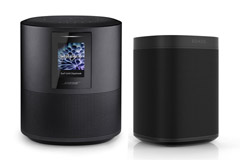 Smart speakers with voice control icon