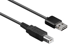 USB-A / USB-B cable icon