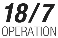 Operation Hours 18/7