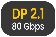 Displayport 2.1 – High Speed (UHBR upp till 80 Gbit/s, USB4)