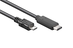 USB Micro-B to USB-C cable icon